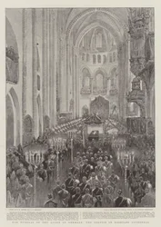 El Funeral de la Reina de Dinamarca, el Servicio en la Catedral de Roskilde